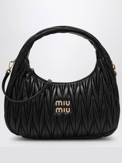 Wander Materasse Nappa Leather Shoulder Bag Black - MIU MIU - BALAAN 2