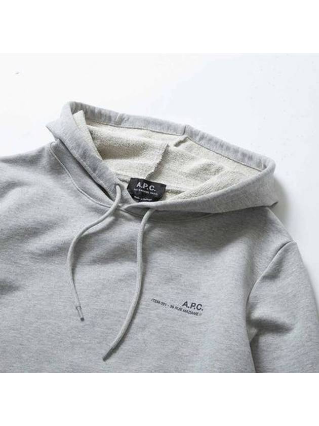 Item Logo Print Hooded Top Grey - A.P.C. - BALAAN 4