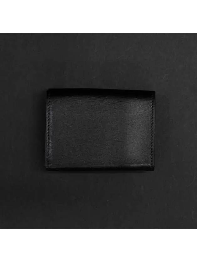 Logo Tri-Fold Half Wallet Black - FENDI - BALAAN 6