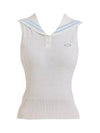 Golf Wear Sailor Sleeveless Knit White - J JANE - BALAAN 2