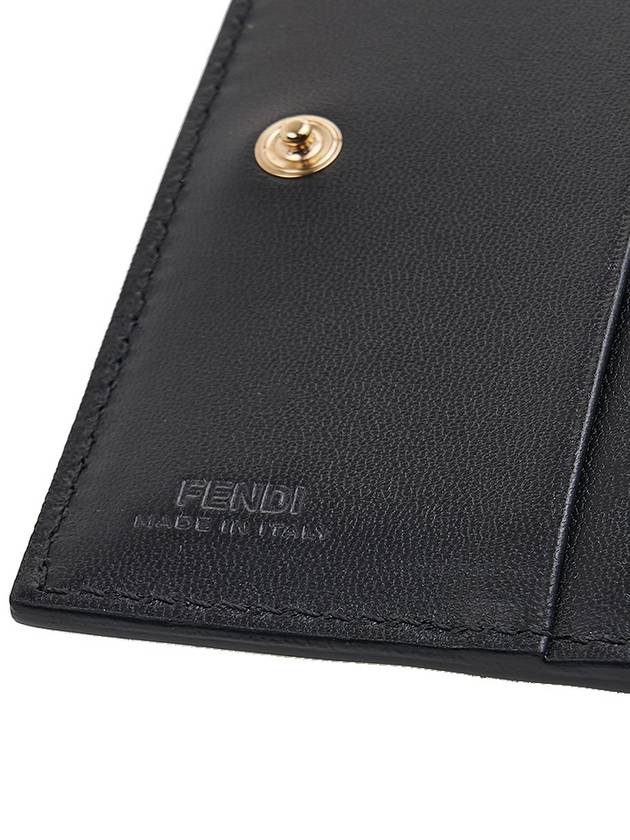 Slim Baguette Embossed FF Logo Half Wallet Black - FENDI - BALAAN 9