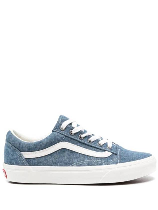 Old Skool Threaded Denim Low Top Sneakers Blue - VANS - BALAAN 1