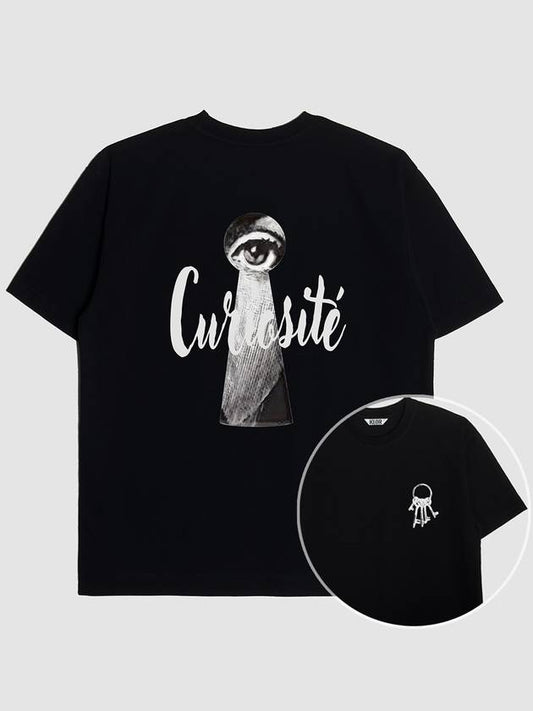 UNISEX Curiosity Graphic Short Sleeve T Shirt BLACK - KLOR - BALAAN 2