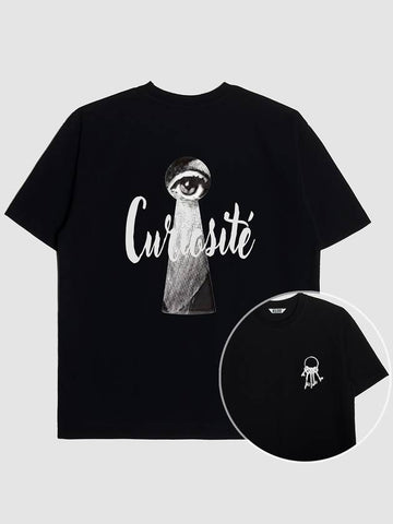 Curiosite Graphic Short Sleeve T-Shirt Black - KLOR - BALAAN 1