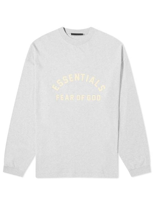 Spring Print Long Sleeve T Shirt Light Heather Gray - FEAR OF GOD ESSENTIALS - BALAAN 1