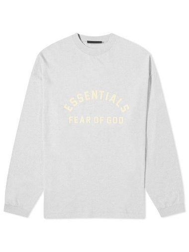 Spring Print Long Sleeve T Shirt Light Heather Grey - FEAR OF GOD ESSENTIALS - BALAAN 1