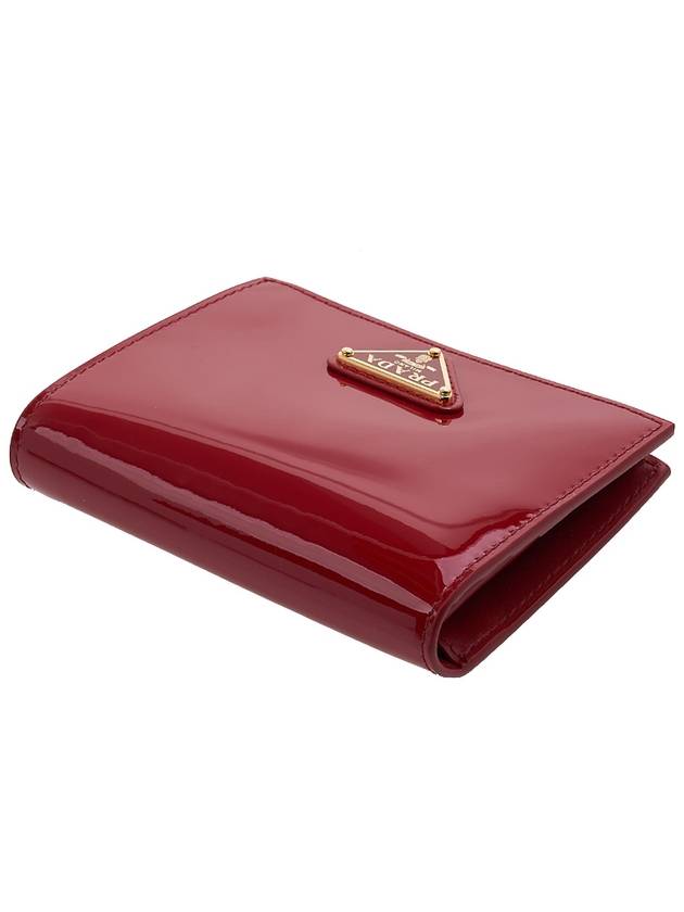 Patent Leather Half Wallet Red - PRADA - BALAAN 5