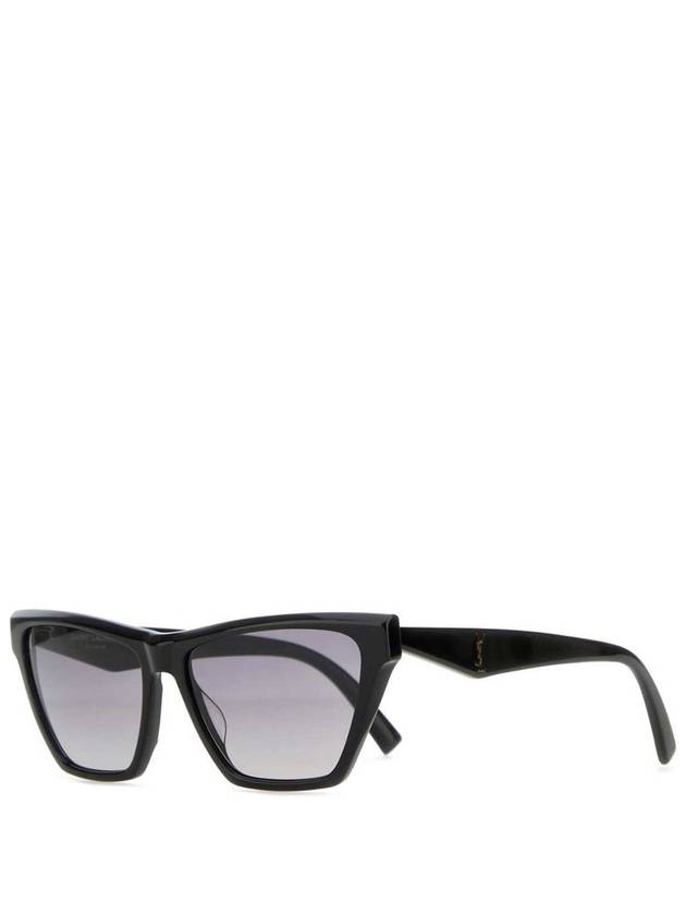 SL M103 Gold Logo Cat Eye Sunglasses Black - SAINT LAURENT - BALAAN 3