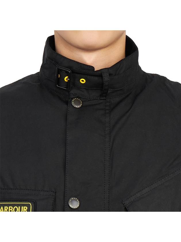 Men's International A7 Wax Slim Jacket Black - BARBOUR - BALAAN 11