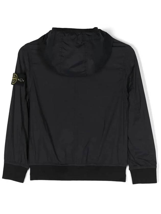 Kids Panno Speciale Reflective Mesh Zip Up Hoodie Black - STONE ISLAND - BALAAN 4