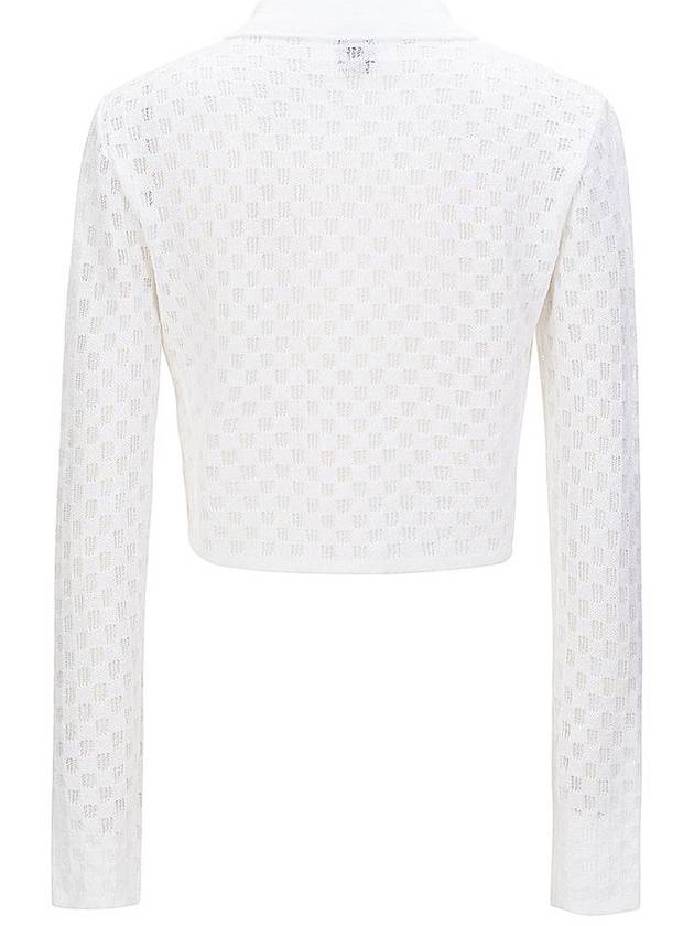 Runway Grid Unbalance Knit Cardigan White - ULKIN - BALAAN 4