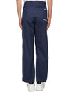 Marina Mid Rise Cotton Canvas Wide Pants Royal Blue - STONE ISLAND - BALAAN 4