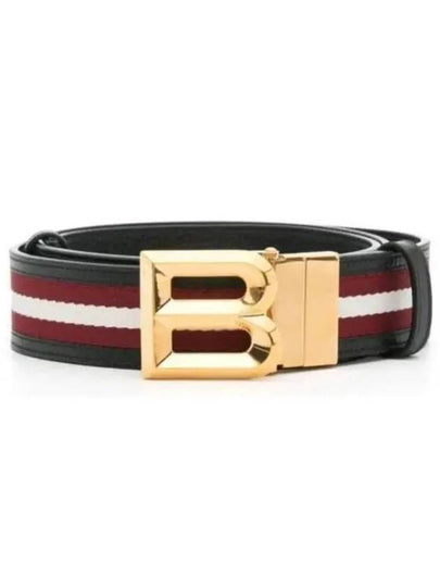 B Bold Buckle Two-Tone Belt - BALLY - BALAAN 2