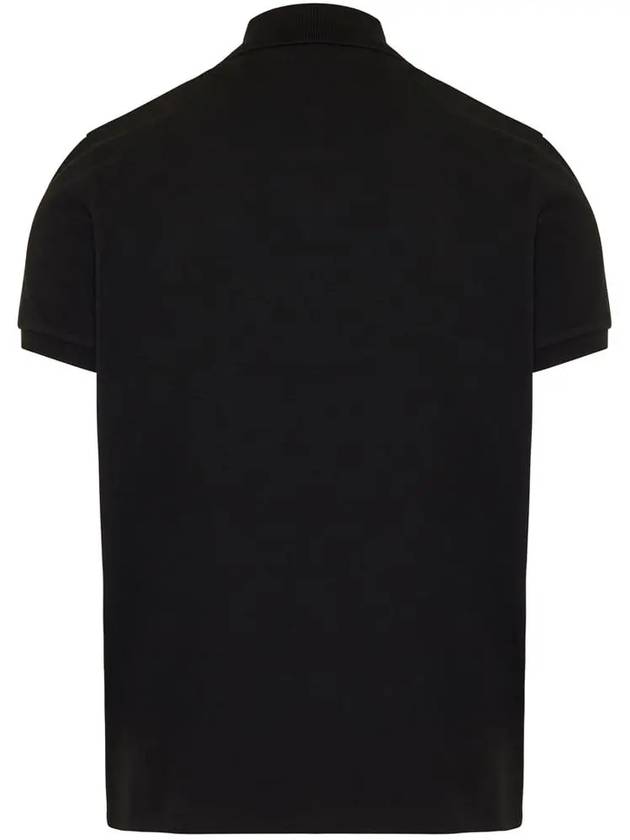 Logo Patch Polo Shirt Black - MONCLER - BALAAN 4