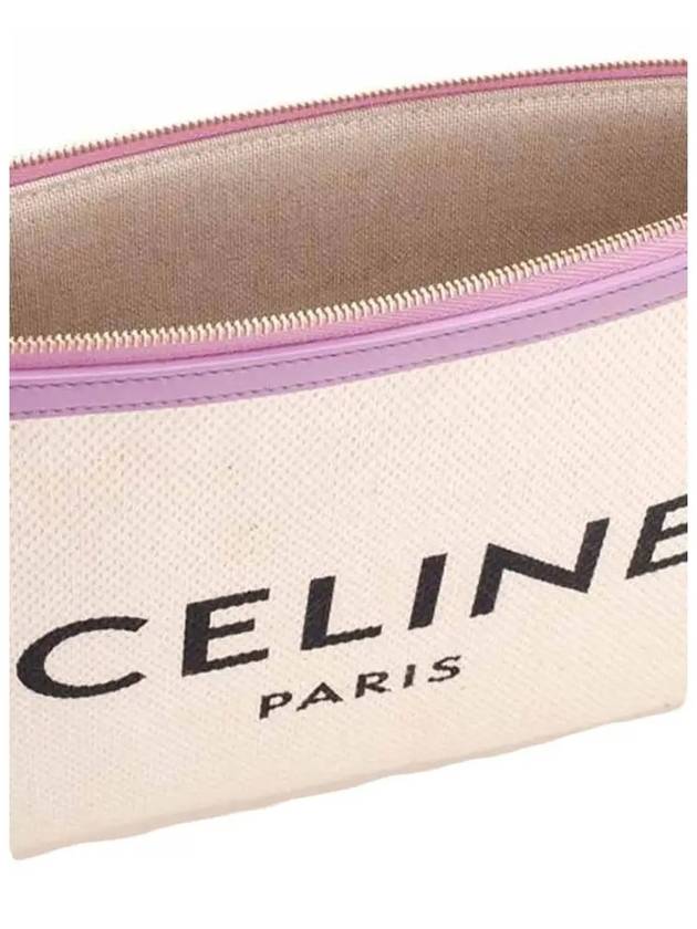 Logo Strap Small Pouch Bag White Purple - CELINE - BALAAN 5