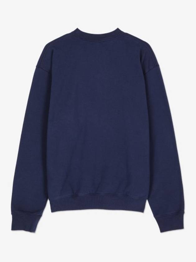 Logo Crew Neck Cotton Sweatshirt Navy - SPORTY & RICH - BALAAN 3