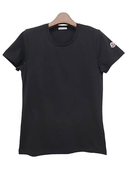 Logo Patch Jersey Cotton Short Sleeve T-Shirt Black - MONCLER - BALAAN 2