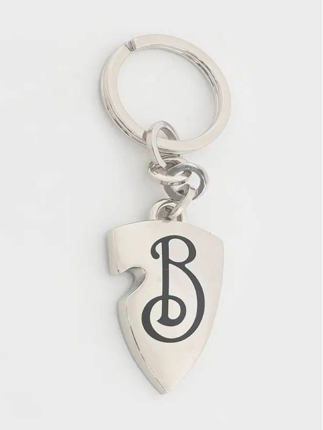 B Shield Key Holder Silver - BURBERRY - BALAAN 3