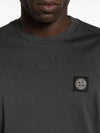 Logo Patch Short Sleeves T-Shirt  Steel Grey - STONE ISLAND - BALAAN 8