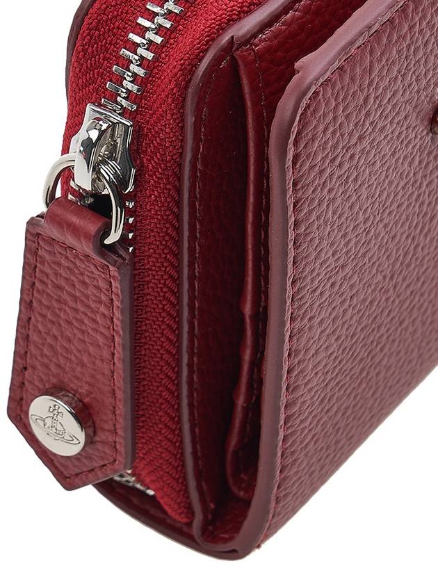 Logo Plaque Zip-Up Half Wallet Red - VIVIENNE WESTWOOD - BALAAN 8