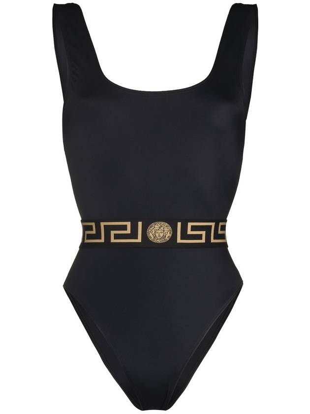 Women's Medusa Greca Waistband One Piece Swimsuit Black - VERSACE - BALAAN 1