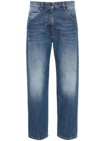 Mid-Rise Crop Jeans - MSGM - BALAAN 1