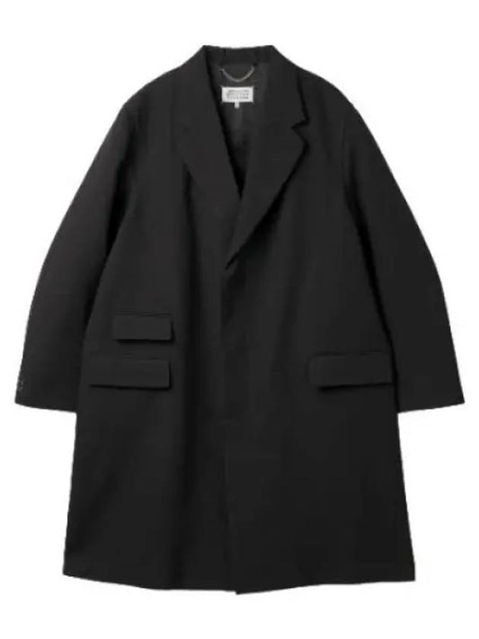 Wool Silk Single Coat Black - MAISON MARGIELA - BALAAN 1