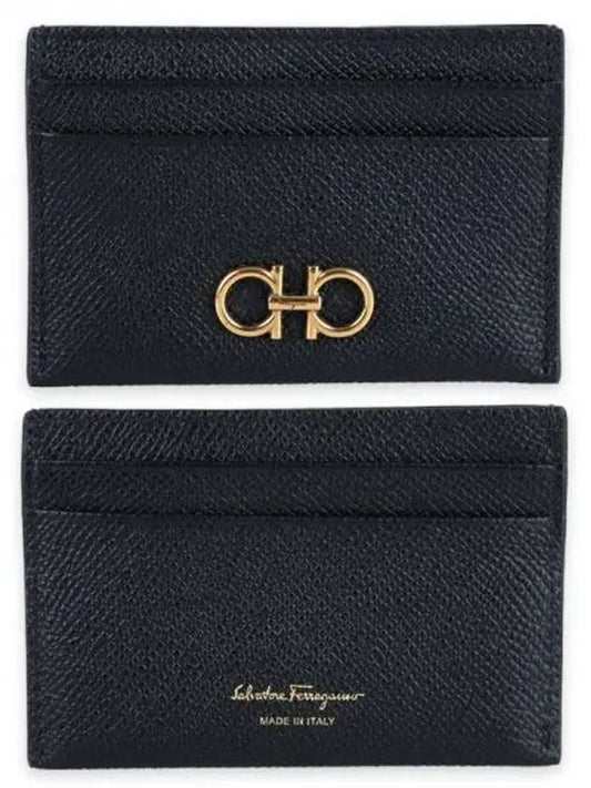 Gancini Card Wallet Black - SALVATORE FERRAGAMO - BALAAN 2