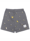 Bird Bee Embroidered Loopback Cotton Sweat Shorts Grey - THOM BROWNE - BALAAN 2