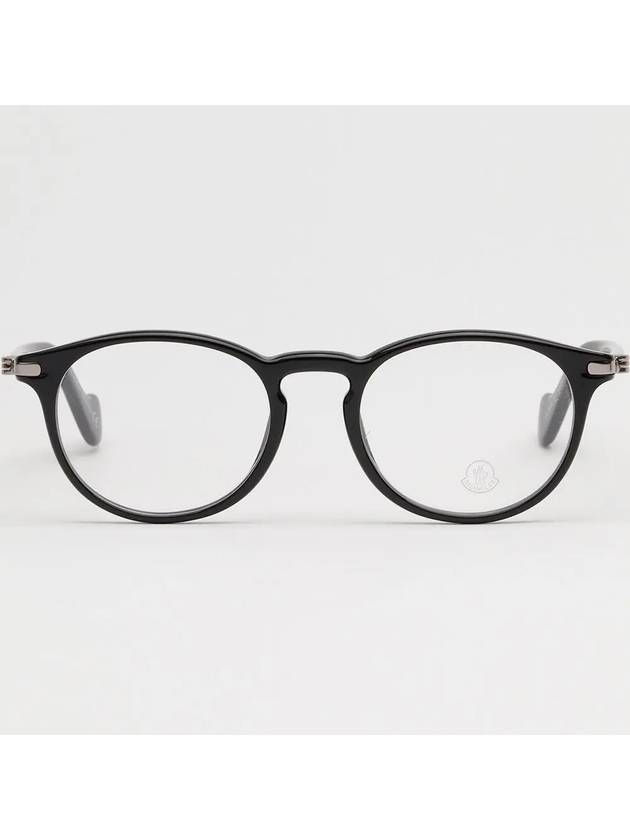 Glasses frame ML5044 001 black round horn frame - MONCLER - BALAAN 3