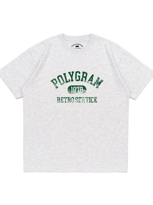 VINT RETRO SERVICE T SHIRTS LIGHT MELANGE - POLYGRAM - BALAAN 2