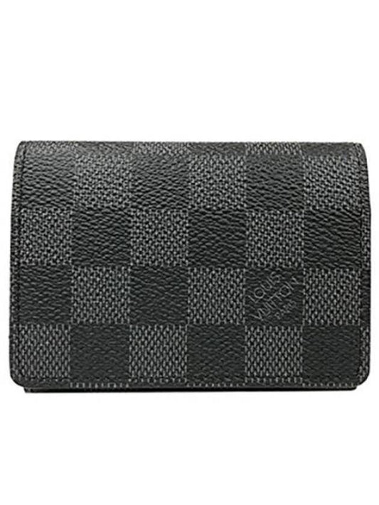 Damier Graphite Envelope Business Card Wallet Black - LOUIS VUITTON - BALAAN 1