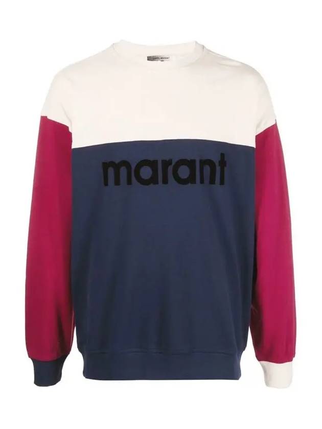 Afton Logo Cotton Sweatshirt Navy - ISABEL MARANT - BALAAN 3