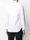 Men's Grosgrain Placket Solid Poplin Long Sleeve Shirt White - THOM BROWNE - BALAAN 4