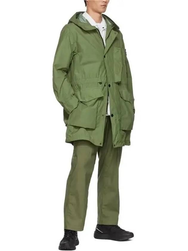 Naslan Light Watro Garment Dyed Parka Green - STONE ISLAND - BALAAN 7