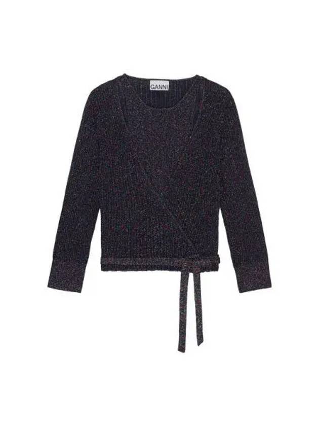 Sparkle Knit Top Black - GANNI - BALAAN 2