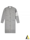 Milano Fine Merino Cardigan Light Grey - THOM BROWNE - BALAAN 2