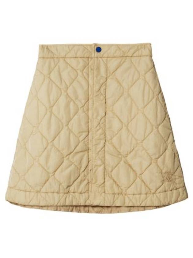 Quilted Nylon A-Line Skirt Beige - BURBERRY - BALAAN 4