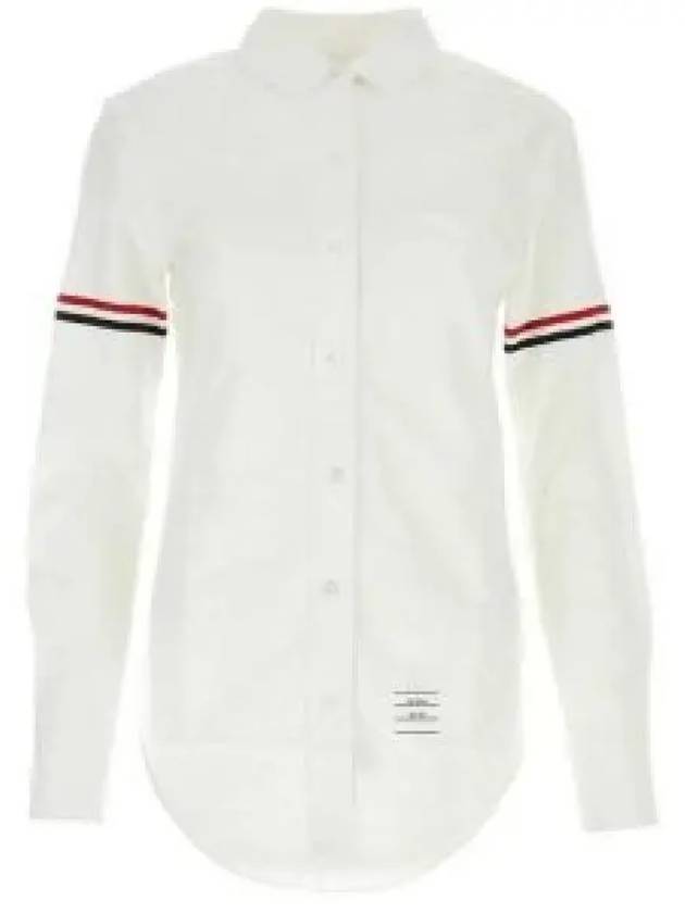 RWB Stripe Button Shirt White - THOM BROWNE - BALAAN 2