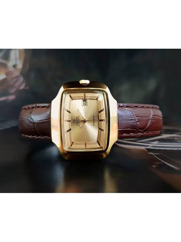 Gen ve Rare Gold Edition Automatic Men s Leather Watch - OMEGA - BALAAN 6