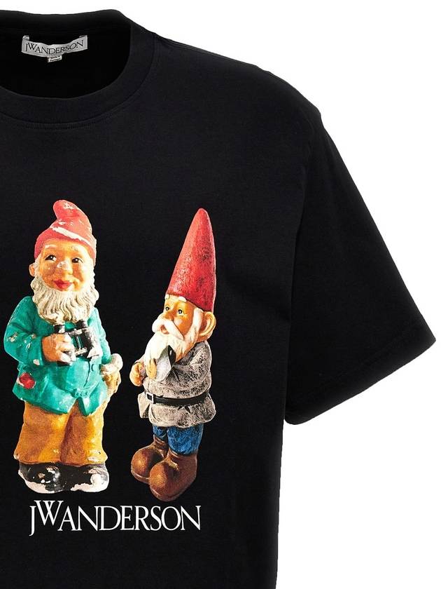 Gnome Trio Print Short Sleeve T Shirt Black - JW ANDERSON - BALAAN 4