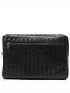 Intrecciato Zipper Leather Laptop Sleeve Black - BOTTEGA VENETA - BALAAN 3