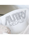 Women's Medalist Suede Low Top Sneakers Beige White - AUTRY - BALAAN.