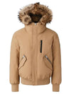 Dixon Nordic Tech Down Natural Fur Bomber Jacket Light Camel - MACKAGE - BALAAN.