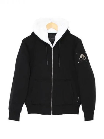 Classic Bunny Zip Up Hoodie White Lining Black - MOOSE KNUCKLES - BALAAN 2