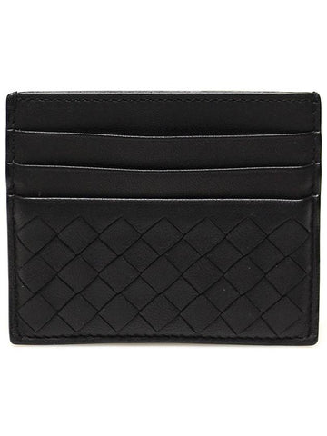 162150 Black Intrecciato Nappa VN Card Wallet - BOTTEGA VENETA - BALAAN 1