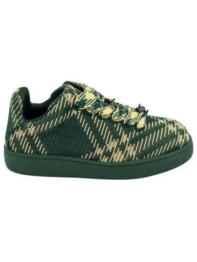 Check Square Toe Low Top Sneakers Green - BURBERRY - BALAAN 2