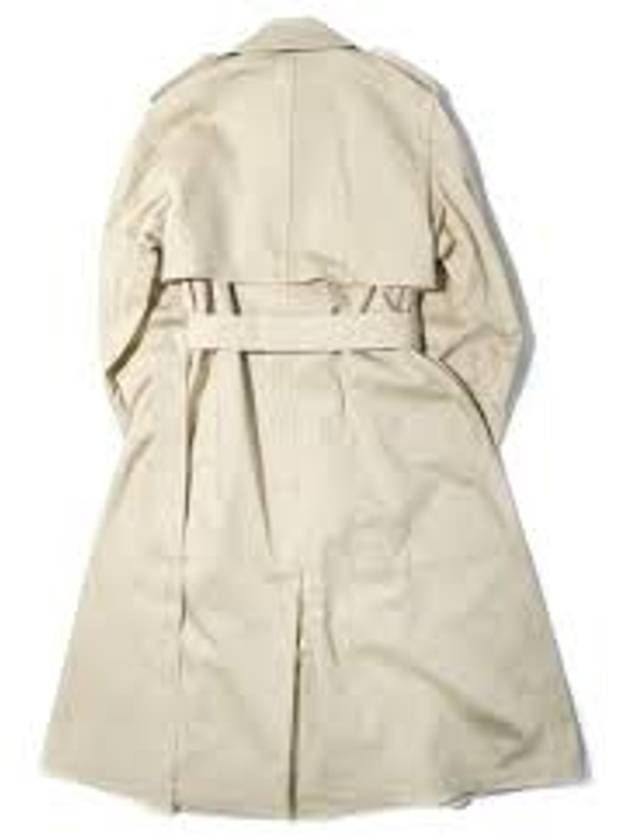 Satin Trench Coat Ivory - AMI - BALAAN 3