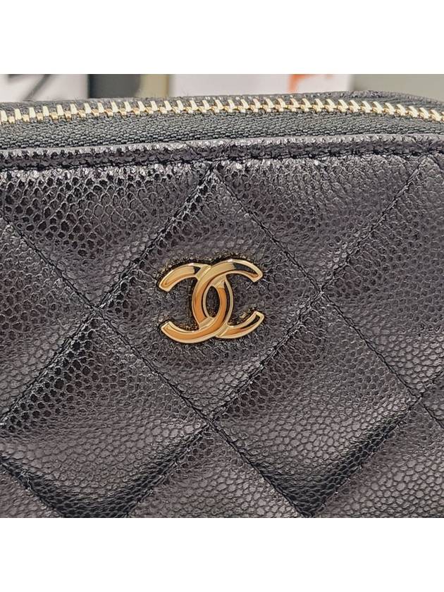 Classic Half Moon Mini Bag Caviar Pouch Cross Black AP4000 - CHANEL - BALAAN 5