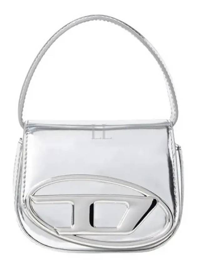 1DR Compact Mirrored Leather Shoulder Bag Silver - DIESEL - BALAAN 2